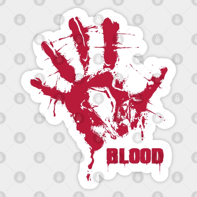 Bloody hand Sticker by xartt